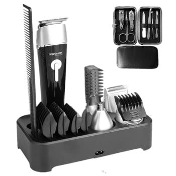 Sminiker Professional 5 in 1 Multi-functional Waterproof Mens Grooming Kit