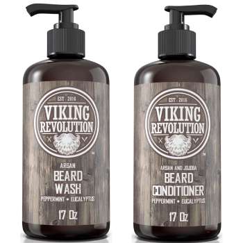 Viking Revolution Beard Wash and Beard Conditioner Set